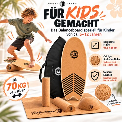 JUCKER HAWAII KEIKI WAVE &ndash; Balance Board Bambini Set XXL