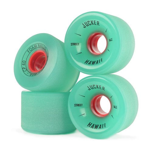 JUCKER HAWAII Longboard & Mini Cruiser Wheels FOAM BALLS 65mm 80A CP40 (Set) Green